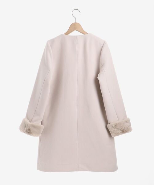 MAJESTIC LEGON（マジェスティックレゴン）の「上品ノーカラーコート（ノーカラーコート・レディース・グレイッシュベージュ/ピンクベージュ/ブラック・SMALL/MEDIUM）」の14枚目の写真