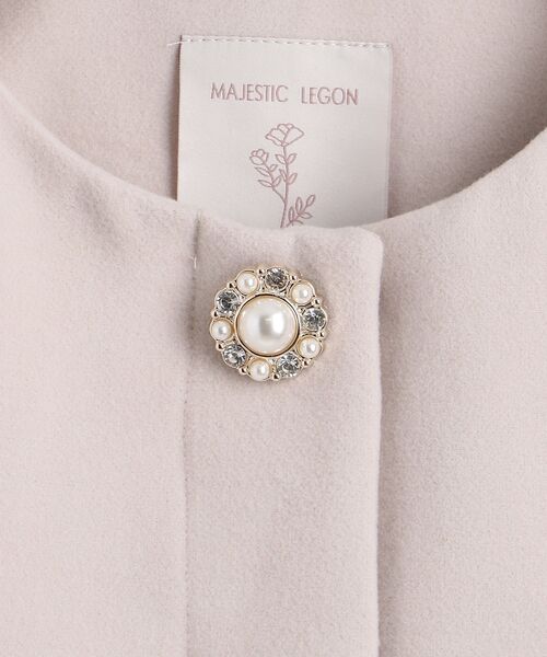 MAJESTIC LEGON（マジェスティックレゴン）の「上品ノーカラーコート（ノーカラーコート・レディース・グレイッシュベージュ/ピンクベージュ/ブラック・SMALL/MEDIUM）」の11枚目の写真