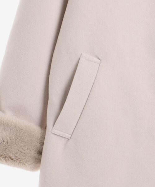 MAJESTIC LEGON（マジェスティックレゴン）の「上品ノーカラーコート（ノーカラーコート・レディース・グレイッシュベージュ/ピンクベージュ/ブラック・SMALL/MEDIUM）」の9枚目の写真