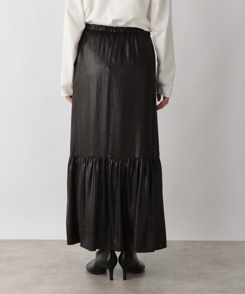 LOWRYS FARM（ローリーズファーム）の「コーティングティアードスカート　236950（スカート・レディース・ブラック/カーキ・FREE）」の5枚目の写真