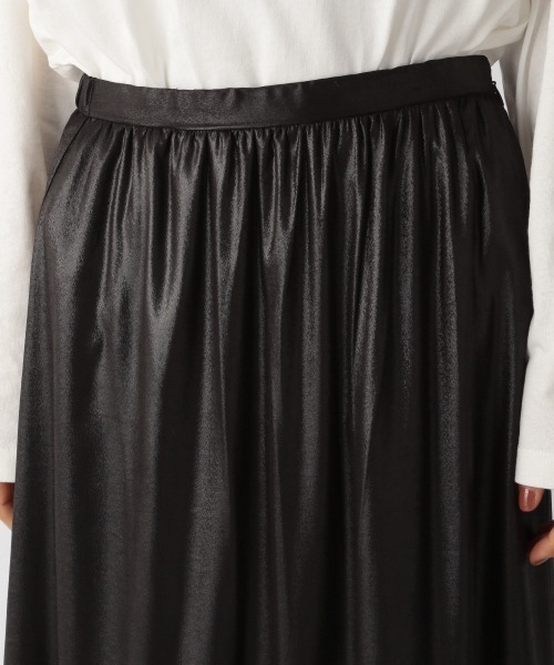 LOWRYS FARM（ローリーズファーム）の「コーティングティアードスカート　236950（スカート・レディース・ブラック/カーキ・FREE）」の4枚目の写真