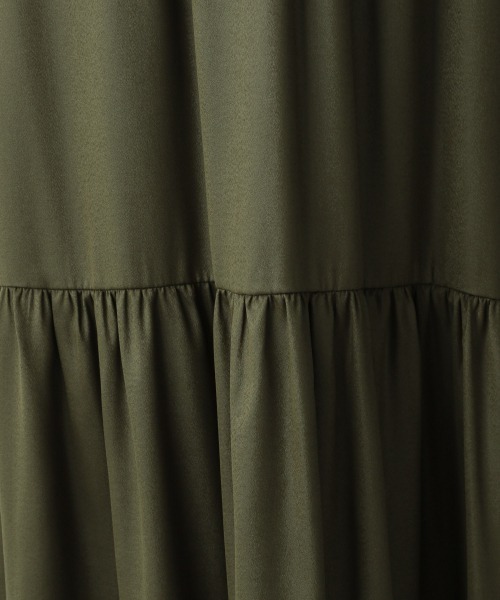 LOWRYS FARM（ローリーズファーム）の「コーティングティアードスカート　236950（スカート・レディース・ブラック/カーキ・FREE）」の7枚目の写真