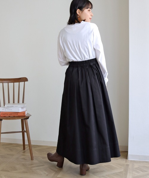 HER CLOSET（ハークローゼット）の「【shemoshelly】WEB限定カレッジロゴロンT 新色追加（Tシャツ/カットソー・レディース・ネイビー/ホワイト/スミクロ/ヘザーグレー/ネイビー系・L/S/M）」の22枚目の写真