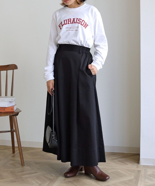 HER CLOSET（ハークローゼット）の「【shemoshelly】WEB限定カレッジロゴロンT 新色追加（Tシャツ/カットソー・レディース・ネイビー/ホワイト/スミクロ/ヘザーグレー/ネイビー系・L/S/M）」の21枚目の写真