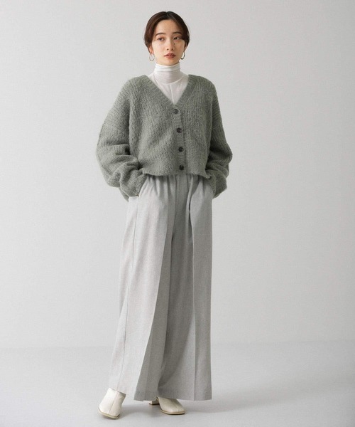 KBF(ケイビーエフ)の「ワイドスラウチパンツ(その他パンツ・レディース・チャコールグレー/ライトグレー・ONE)」の4枚目の写真