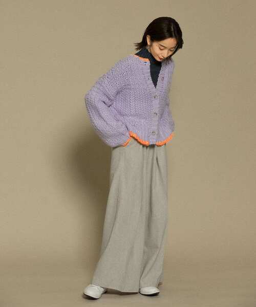 KBF(ケイビーエフ)の「ワイドスラウチパンツ(その他パンツ・レディース・チャコールグレー/ライトグレー・ONE)」の7枚目の写真