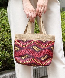 ジュート＆アフリカンプリントバッグ