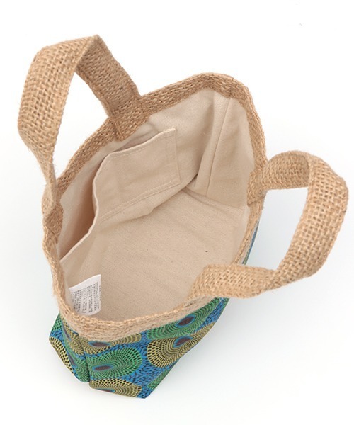 チチカカ（チチカカ）の「ジュート＆アフリカンプリントバッグ（トートバッグ・レディース・レッド/ブルー/グリーン・FREE）」の10枚目の写真