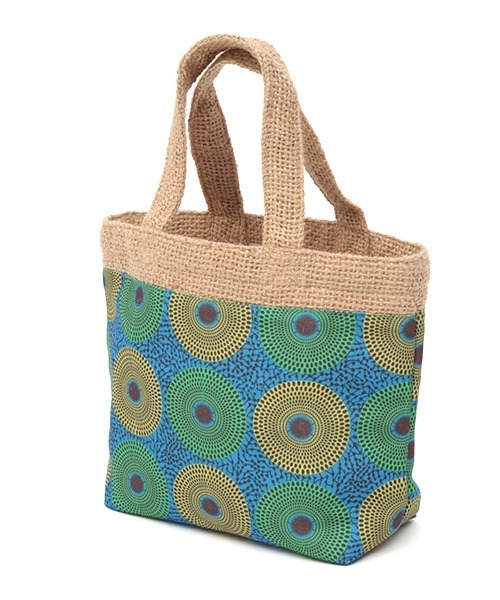 チチカカ（チチカカ）の「ジュート＆アフリカンプリントバッグ（トートバッグ・レディース・レッド/ブルー/グリーン・FREE）」の4枚目の写真