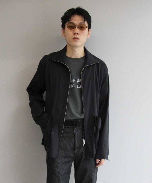 sulvam サルバム　チェーンステッチ　ジップアップ　ブルゾン　ウール　S sulvam サルバム チェーンステッチ ジップアップ ブルゾン ウール S