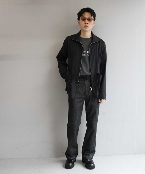 sulvam サルバム　レザーベスト　フロントジップ　本革　ブラック　M メンズ sanwafashion_y19-newvest033