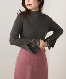 【大好評リバイバルアイテム・WEB限定カラー有り】袖口レースもちもちリブタートル
