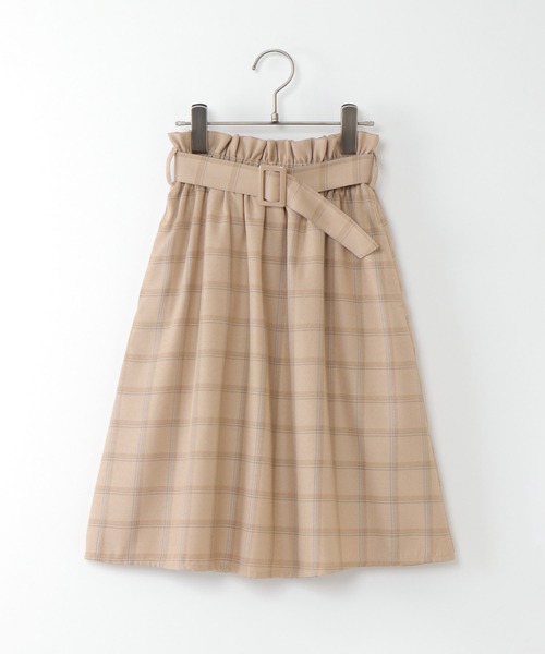 ikka（イッカ）の「【キッズ】チェックベルト付きフレアスカート（100~160cm）（スカート・キッズ・グレー/ベージュ・100/110/120/130/140/150/160）」の11枚目の写真