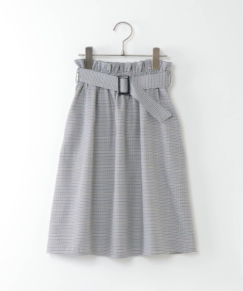 ikka（イッカ）の「【キッズ】チェックベルト付きフレアスカート（100~160cm）（スカート・キッズ・グレー/ベージュ・100/110/120/130/140/150/160）」の12枚目の写真