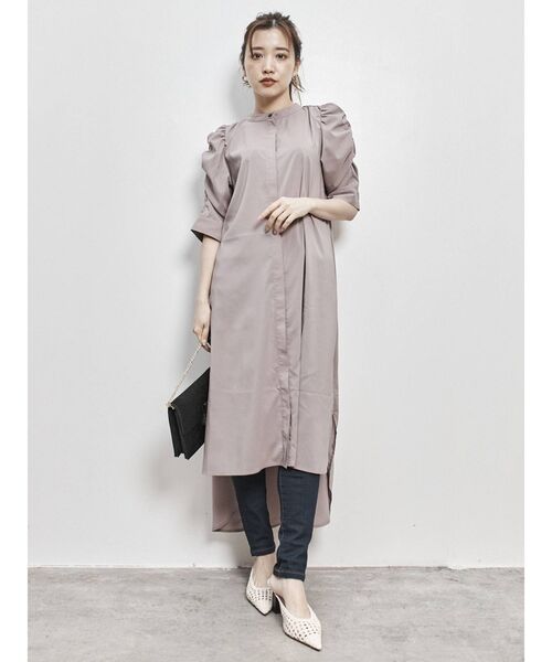 COTORICA（コトリカ）の「【THE DAYZ TOKYO】パワショルシャツワンピース（ワンピース・レディース・ピンク/オフホワイト/ブラック・MEDIUM/SMALL）」の5枚目の写真