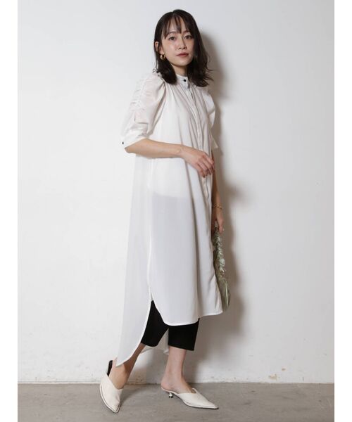 COTORICA（コトリカ）の「【THE DAYZ TOKYO】パワショルシャツワンピース（ワンピース・レディース・ピンク/オフホワイト/ブラック・MEDIUM/SMALL）」の14枚目の写真