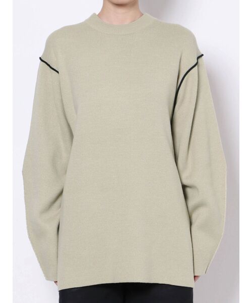 EMODA(エモダ)の「アップネックボックスニット(ニット/セーター・レディース・ブラック/カーキ/オレンジ・FREE)」の3枚目の写真