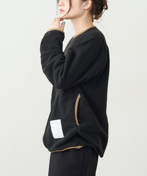 THEATRE PRODUCTS（シアタープロダクツ）の「【THEATRE PRODUCTS／シアタープロダクツ】フリースプルオーバー（その他トップス・レディース・ブラック/ベージュ・FREE）」の8枚目の写真