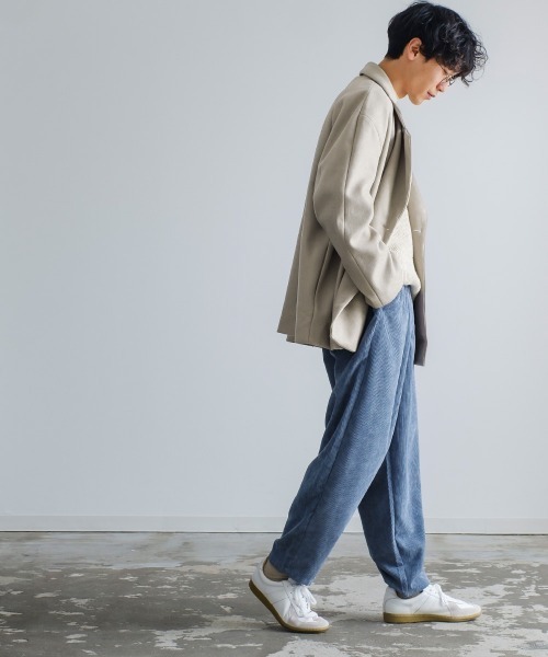 improves（インプローブス）の「ストレッチ メルトン ルーズシルエット Pコート（ピーコート・メンズ・モカ/ブラック/グレイッシュベージュ・MEDIUM/LARGE）」の11枚目の写真