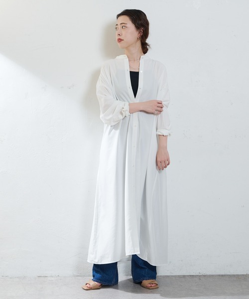 SHENERY（シーナリー）の「ストライプロングシャツワンピース