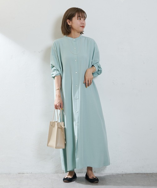SHENERY（シーナリー）の「バックオープンシャツワンピース（ワンピース・レディース・オフホワイト/ミント・FREE）」の12枚目の写真