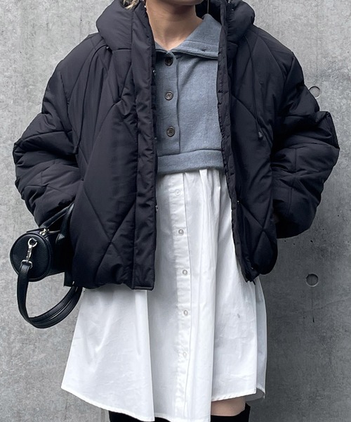起毛リブドッキングチュニック
