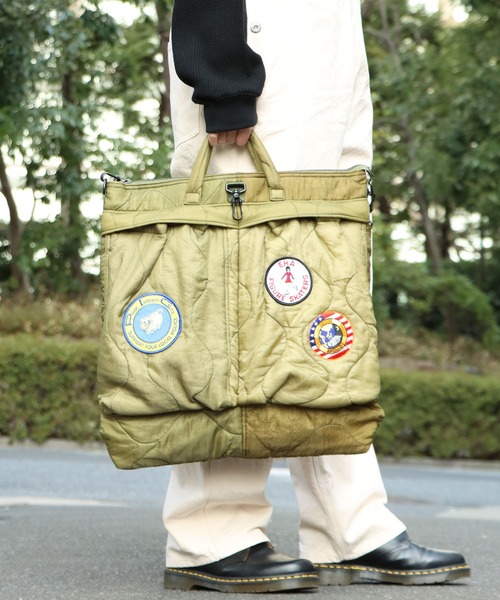 Made In Occupied Japan メイドインオキュパイドジャパン Helmet Bag リメイク キルティング ワッペン 一点物 米軍 ショルダーバッグ Rooptokyo ループトウキョウ のファッション通販 Zozotown