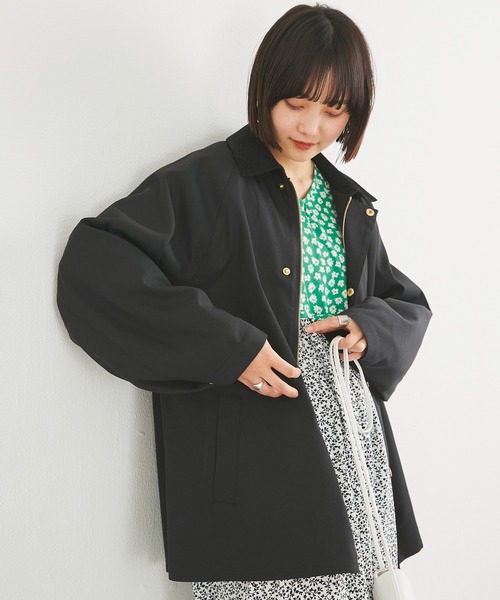 LAVEANGE(ラビアンジェ)の「配色ステンカラーブルゾン(ブルゾン・レディース・ブラック/カーキ/ベージュ系その他・LL/3L/4L/M/L)」の19枚目の写真