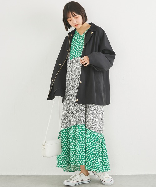 LAVEANGE(ラビアンジェ)の「配色ステンカラーブルゾン(ブルゾン・レディース・ブラック/カーキ/ベージュ系その他・LL/3L/4L/M/L)」の14枚目の写真