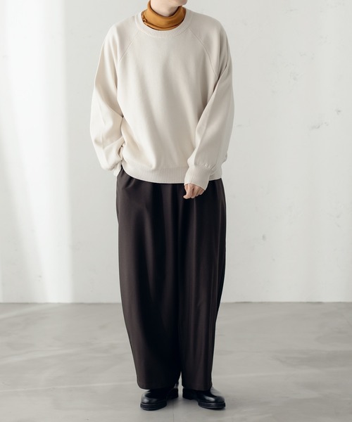 epnok（エプノック）の「ミラノリブクルーネックルーズニット（ニット/セーター・メンズ・チャコールグレー/アイボリー/グレイッシュブルー・SMALL/MEDIUM/LARGE）」の18枚目の写真