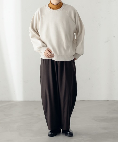 epnok（エプノック）の「ミラノリブクルーネックルーズニット（ニット/セーター・メンズ・チャコールグレー/アイボリー/グレイッシュブルー・SMALL/MEDIUM/LARGE）」の19枚目の写真