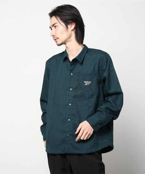 Reebok(リーボック)の「クラシックス フランネル シャツ / Classics Flannel Shirt(シャツ/ブラウス・メンズ・レッド/ブルーグリーン・MEDIUM/LARGE/X-LARGE/XX-LARGE/SMALL/XXX-LARGE/X-SMALL)」の2枚目の写真