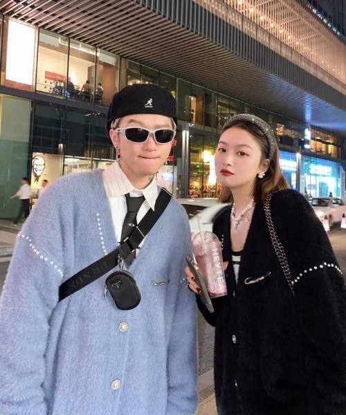 MAMC（エムエーエムシー）の「MAMC-パールカーディガン（カーディガン/ボレロ・メンズ・ライトブルー/ブラック・M/L）」の13枚目の写真