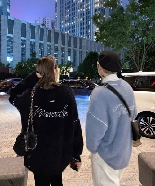 MAMC（エムエーエムシー）の「MAMC-パールカーディガン（カーディガン/ボレロ・メンズ・ライトブルー/ブラック・M/L）」の3枚目の写真