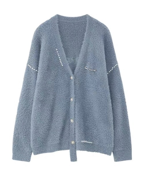 MAMC（エムエーエムシー）の「MAMC-パールカーディガン（カーディガン/ボレロ・メンズ・ライトブルー/ブラック・M/L）」の4枚目の写真