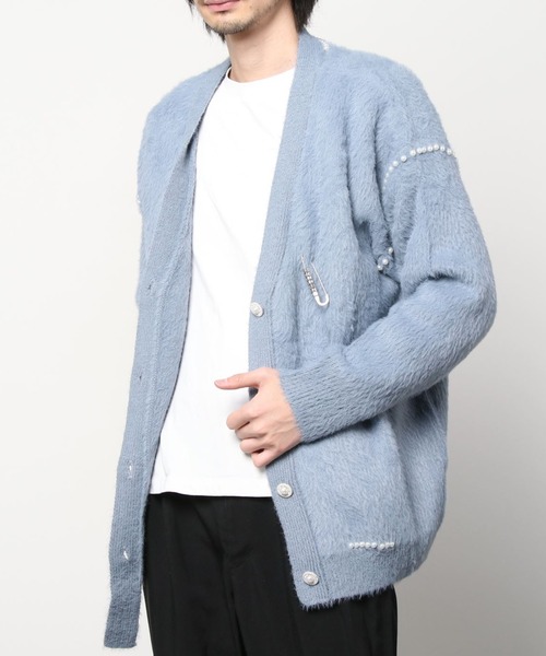 MAMC（エムエーエムシー）の「MAMC-パールカーディガン（カーディガン/ボレロ・メンズ・ライトブルー/ブラック・M/L）」の21枚目の写真