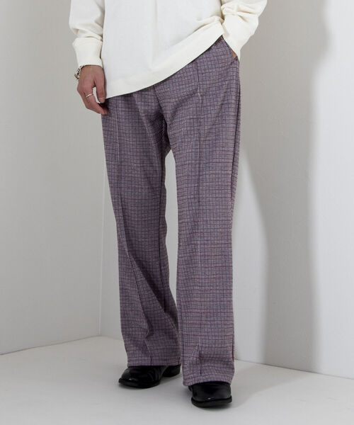 GLOSTER（グロスター）の「【GLOSTER/グロスター】ジャガードトラックパンツ フレアパンツ（その他パンツ・メンズ・グレー系その他/レッド系その他・MEDIUM/LARGE）」の6枚目の写真