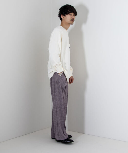 GLOSTER（グロスター）の「【GLOSTER/グロスター】ジャガードトラックパンツ フレアパンツ（その他パンツ・メンズ・グレー系その他/レッド系その他・MEDIUM/LARGE）」の10枚目の写真