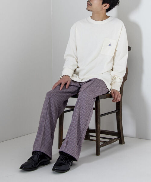 GLOSTER（グロスター）の「【GLOSTER/グロスター】ジャガードトラックパンツ フレアパンツ（その他パンツ・メンズ・グレー系その他/レッド系その他・MEDIUM/LARGE）」の11枚目の写真