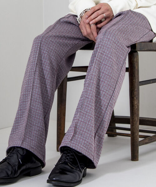 GLOSTER（グロスター）の「【GLOSTER/グロスター】ジャガードトラックパンツ フレアパンツ（その他パンツ・メンズ・グレー系その他/レッド系その他・MEDIUM/LARGE）」の12枚目の写真