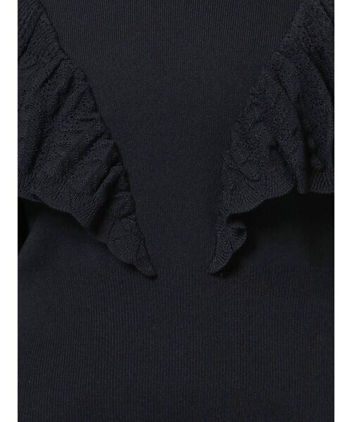 LAGUNAMOON（ラグナムーン）の「レースフリルニットプルオーバー（ニット/セーター・レディース・アイボリー/ブラック/ブルー・FREE）」の5枚目の写真