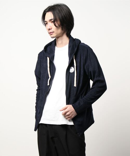 B.I.D.（ビーアイディー）の「《RDS》フードロゴ パイルジップパーカー（パーカー・メンズ・ネイビー/アイボリー/ブラック/ベージュ・MEDIUM/LARGE）」の15枚目の写真