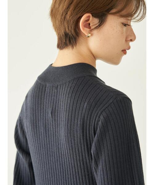 earth music&ecology（アースミュージックアンドエコロジー）の「Aラインリブニットワンピース＊（ワンピース・レディース・ネイビー/ライトベージュ/テラコッタ・FREE）」の17枚目の写真