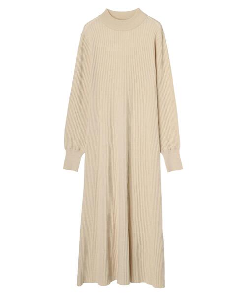 earth music&ecology（アースミュージックアンドエコロジー）の「Aラインリブニットワンピース＊（ワンピース・レディース・ネイビー/ライトベージュ/テラコッタ・FREE）」の20枚目の写真