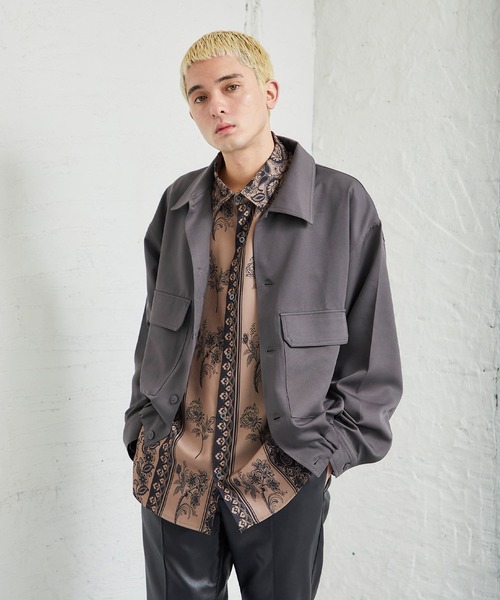 NILWAY（ニルウェイ）の「ワイドスリーブ スプリングショートブルゾン（ブルゾン・メンズ・ブラック/グリーン/チャコール/ホワイト系・MEDIUM/LARGE）」の3枚目の写真