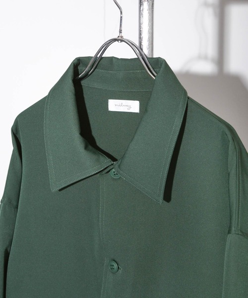 NILWAY（ニルウェイ）の「ワイドスリーブ スプリングショートブルゾン（ブルゾン・メンズ・ブラック/グリーン/チャコール/ホワイト系・MEDIUM/LARGE）」の5枚目の写真