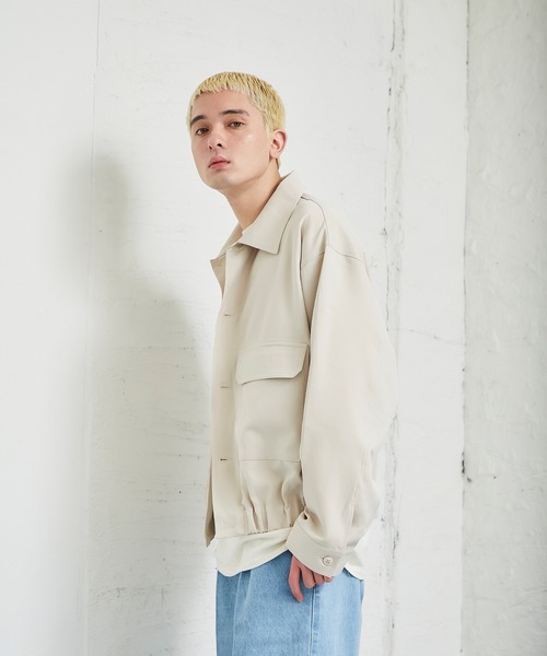 NILWAY（ニルウェイ）の「ワイドスリーブ スプリングショートブルゾン（ブルゾン・メンズ・ブラック/グリーン/チャコール/ホワイト系・MEDIUM/LARGE）」の17枚目の写真