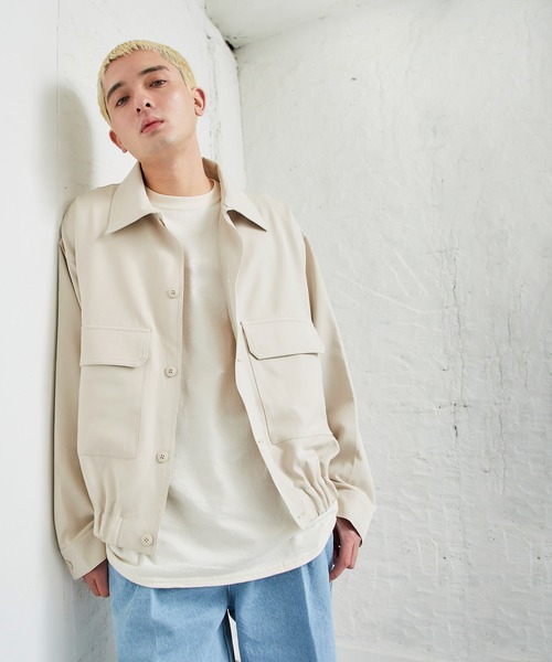 NILWAY（ニルウェイ）の「ワイドスリーブ スプリングショートブルゾン（ブルゾン・メンズ・ブラック/グリーン/チャコール/ホワイト系・MEDIUM/LARGE）」の18枚目の写真