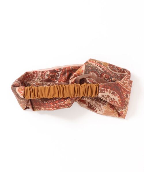 チチカカ（チチカカ）の「ペイズリー×チュールヘアバンド（ヘアバンド・レディース・ネイビー/オレンジ/グリーン・FREE）」の4枚目の写真