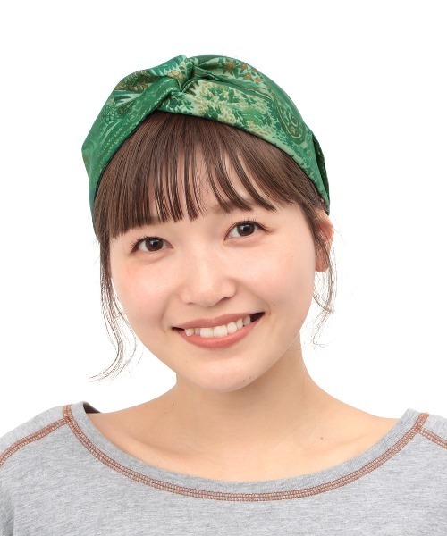 チチカカ（チチカカ）の「ペイズリー×チュールヘアバンド（ヘアバンド・レディース・ネイビー/オレンジ/グリーン・FREE）」の17枚目の写真